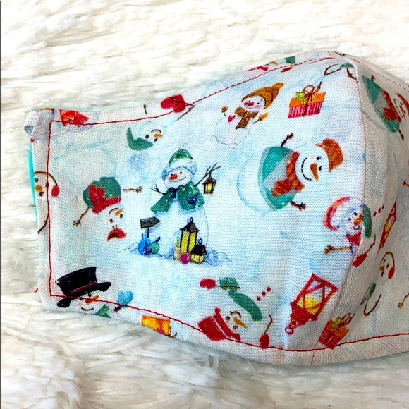HANDMADE Snowman Winter Holiday Mask - Picture 2 of 6